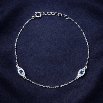 Catalogue reference for LAZELLE Minimalist Multiple Evil Eye Anklet