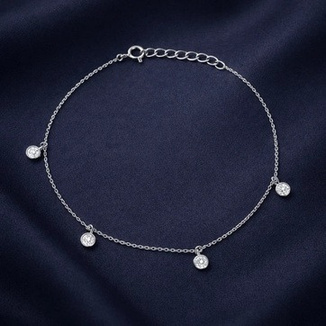 Catalogue reference for LAZELLE Elegant Hanging Sparkle Anklet