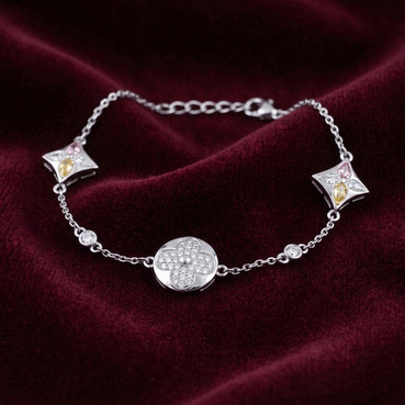 Catalogue reference for LAZELLE Floral Charm Bracelet