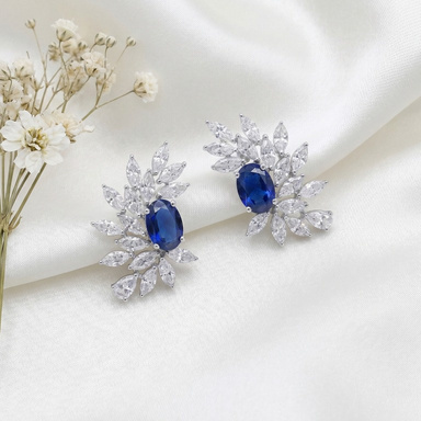 Catalogue reference for LAZELLE Blue Bloom Earrings