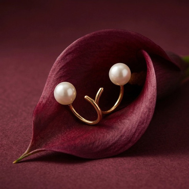 Catalogue reference for LAZELLE Pearl Arc Earrings