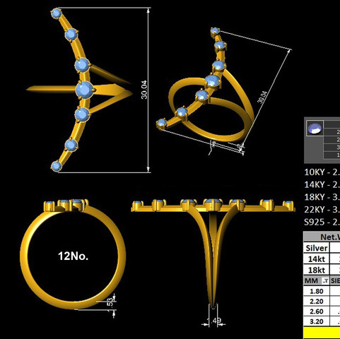 Catalogue reference for LAZELLE Ring LJ-LR-740