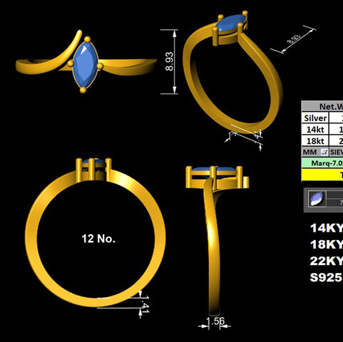 Catalogue reference for LAZELLE Ring LJ-LR-744