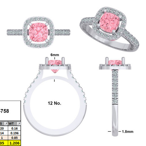 Catalogue reference for LAZELLE Ring LJ-LR-758