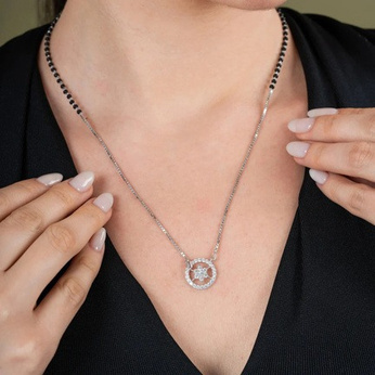 Catalogue reference for LAZELLE Round Flower Sparkle Mangalsutra