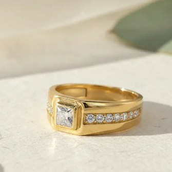 Catalogue reference for LAZELLE Regal Square Signet Ring