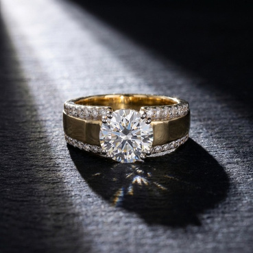 Catalogue reference for LAZELLE Dual Band Solitaire Ring