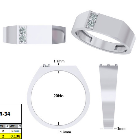 Catalogue reference for LAZELLE Men's Ring LJ-MR-34