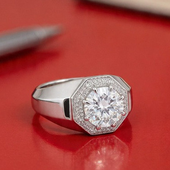 Catalogue reference for LAZELLE Octagon Halo Signet Ring